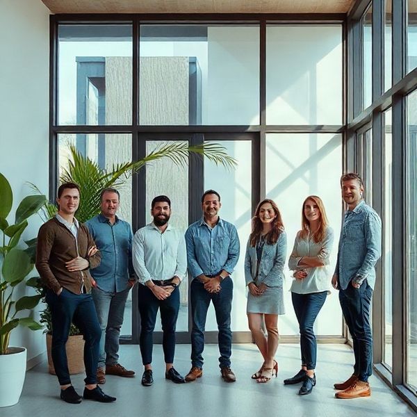 Equipe da Pulserorbit em escritório moderno em Porto Alegre